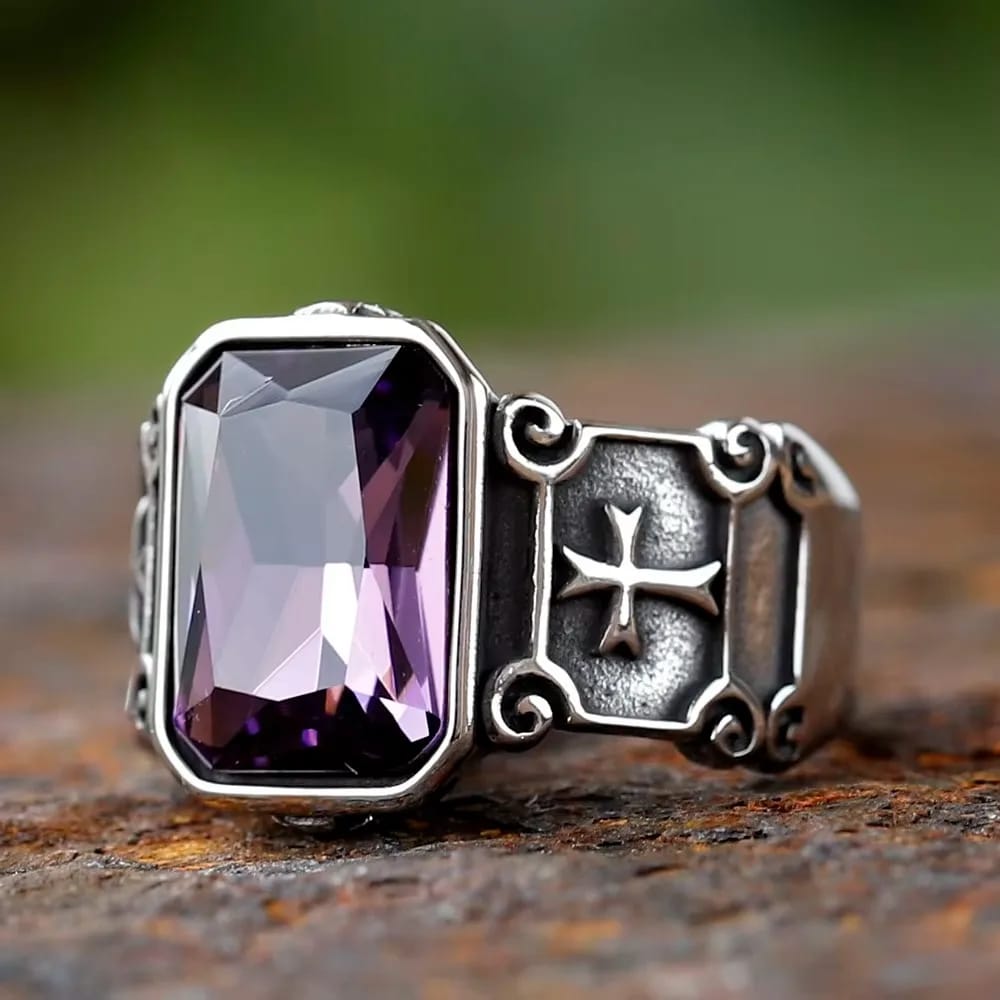 Vintage Gothic Cross Stainless Steel Ring