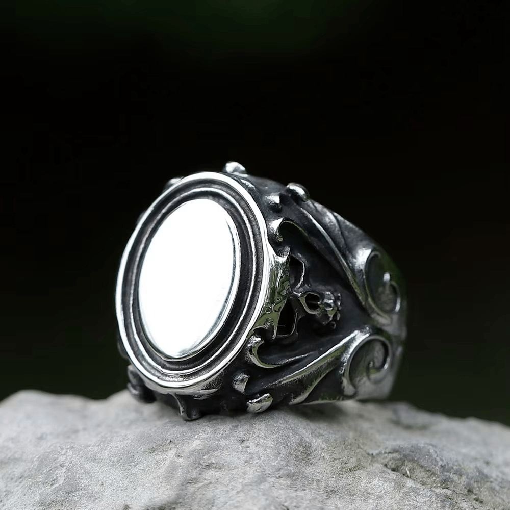 Men's 316L Stainless Steel Gothic Skull Ring