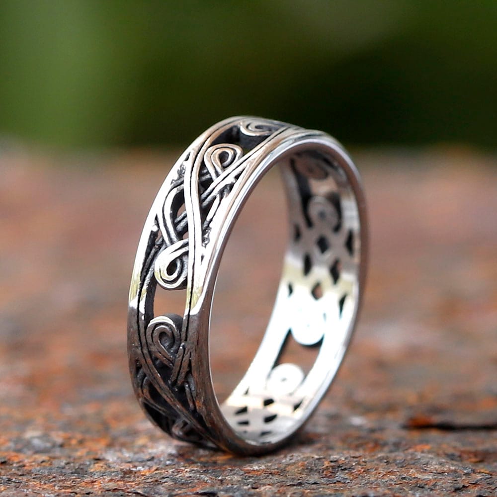 Celtic Knot Stainless Steel Viking Ring for Men
