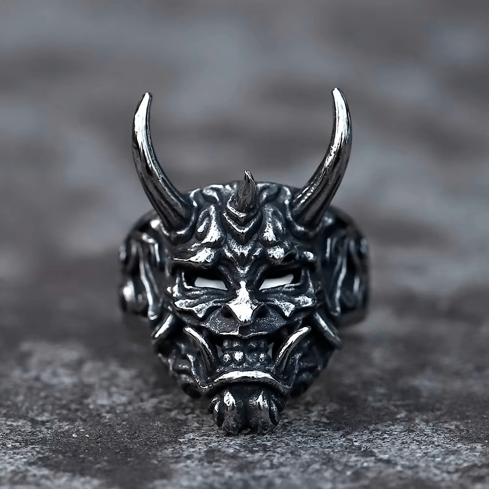 Men's Gothic Demon Skull 316L Stainless Steel Ring