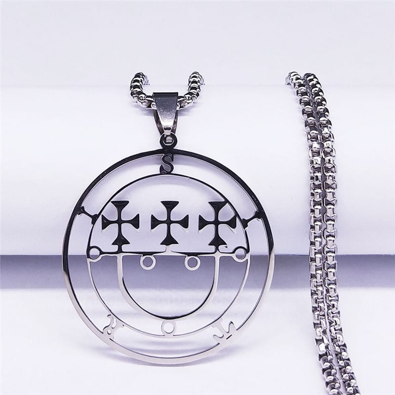 Stainless Steel Seal of Sitri Gothic Pendant Necklace