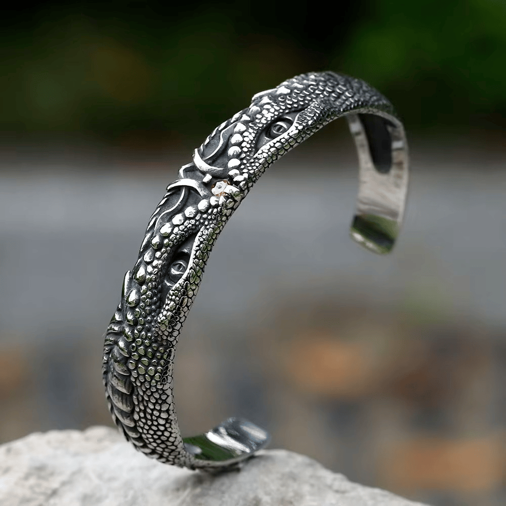 Men's 316L Stainless Steel Viking Dragon Bracelet