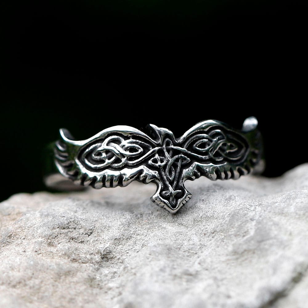 Men's 316L Stainless Steel Viking Eagle Ring