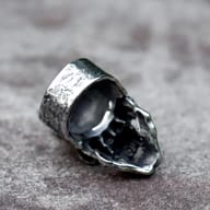 Top angle view showing the horn shape and durable ring band construction