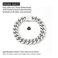 Secure locking clasp mechanism of men's stainless steel curb link bracelet