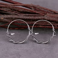 Scale and perspective view of the serpent hoop earrings showing hoop gauge