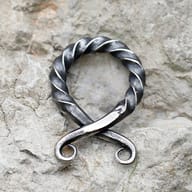 316L stainless steel vintage Norse Viking amulet pendant on a rugged stone surface