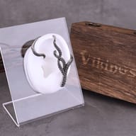 Curved hanging hook view of the stainless steel kraken ear weights