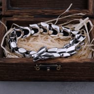 Men's stainless steel dragon scale bracelet worn on wrist