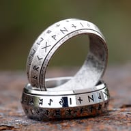 Side profile detailing the rotating band mechanism of the Viking ring