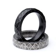 Another view of the durable stainless steel Viking rune band, a symbolic gift for him or her.