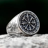 Angled perspective showing the smooth polished interior and durable construction of the Norse ring