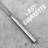 A collection of 316L stainless steel cigarette holder pendants in both silver and gold finishes.
